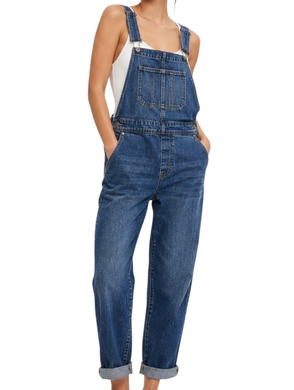 Gap Denim Overalls Relaxed Fit Women Small Blue Adjustable Bib Y2K